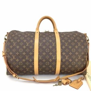 Louis Vuitton Brown and Tan Travel Bag